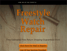 Tablet Screenshot of freestylewatchrepair.com